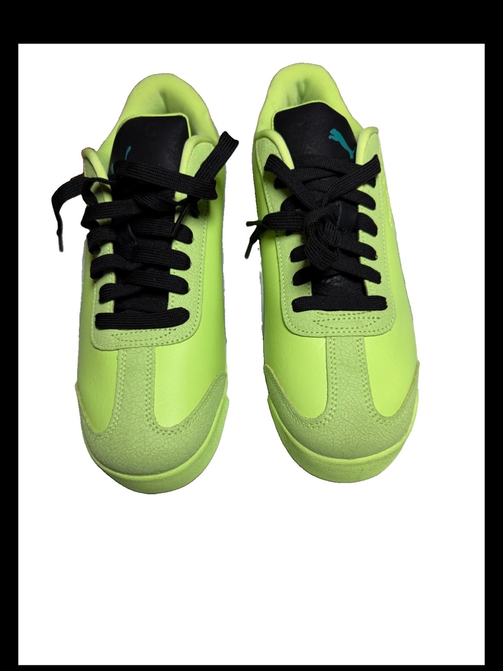Puma Kids Neon Green and Black Lace-Up Sneakers